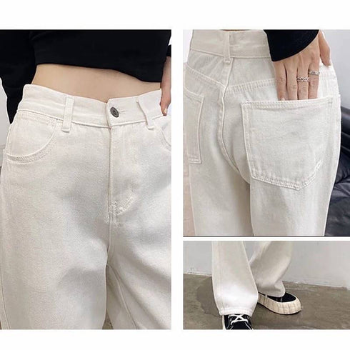 High Rise Straight Jeans